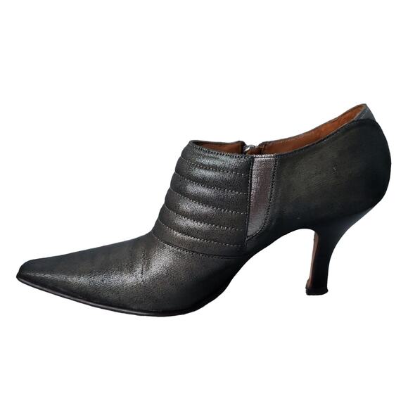 Donald J Pliner Women's Monica Taupe Pewter Metallic High Heel Booties Sz 6.5M - Picture 14 of 15